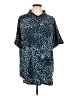 Lularoe Animal Print Blue Short Sleeve Blouse Size XL - photo 1
