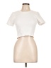 OQQ Ivory Short Sleeve Turtleneck Size L - photo 1