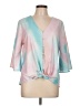 Unbranded 100% Polyester Pink 3/4 Sleeve Blouse Size L - photo 1