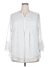 Charter Club 100% Polyester Polka Dots White 3/4 Sleeve Blouse Size XXL - photo 1