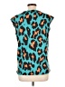 Unbranded Animal Print Teal Sleeveless Blouse Size L - photo 2