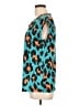 Unbranded Animal Print Teal Sleeveless Blouse Size L - photo 5