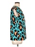 Unbranded Animal Print Teal Sleeveless Blouse Size L - photo 4