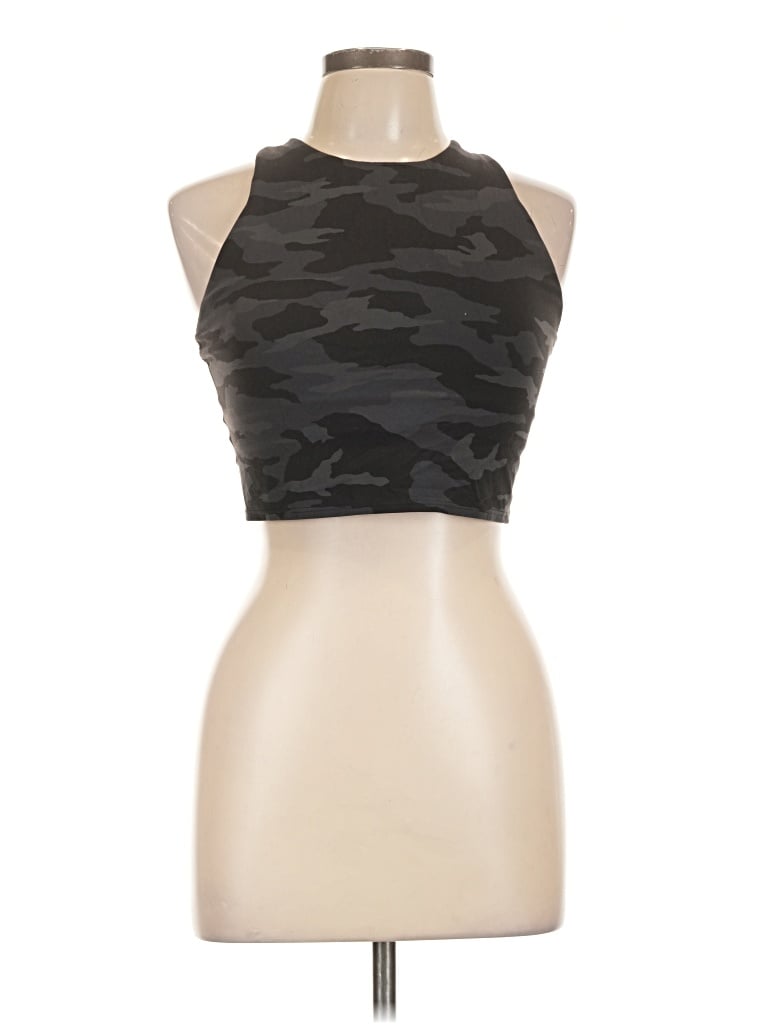 Pre-owned Athleta Sleeveless Top Black Halter Neckline Tops