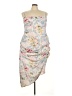 Cider Floral Blue Ivory Cocktail Dress Size 4X - photo 1