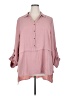 Charming Charlie 100% Polyester Pink 3/4 Sleeve Blouse Size 2X - photo 1