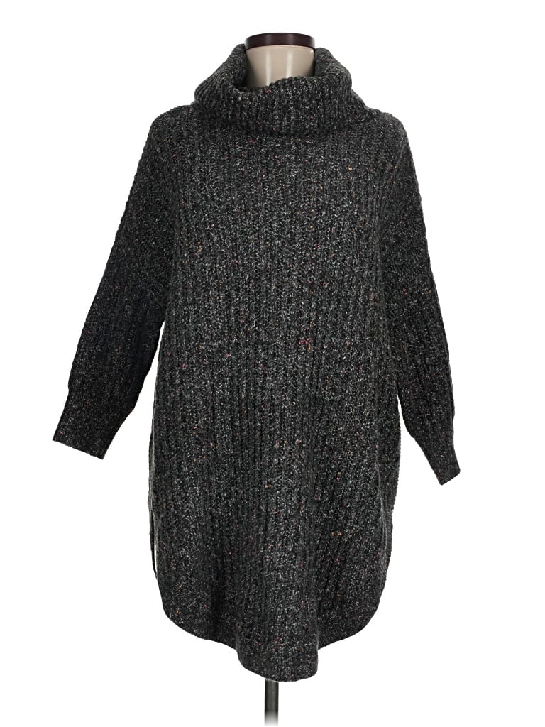 Pre-owned Express Turtleneck Sweater In Black