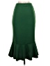 Shein 100% Polyester Solid Green Formal Skirt Size 4 - photo 2