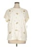 Torrid 100% Cotton Stars Ivory Short Sleeve Blouse Size 1X Plus (1) - photo 1