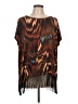 Cato Brown Short Sleeve Blouse Size L - photo 1