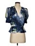 DKNY 100% Polyester Blue Short Sleeve Blouse Size XS - photo 1