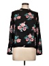 Unbranded Floral Black Long Sleeve Blouse Size L - photo 1