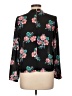 Unbranded Floral Black Long Sleeve Blouse Size L - photo 2