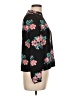 Unbranded Floral Black Long Sleeve Blouse Size L - photo 4