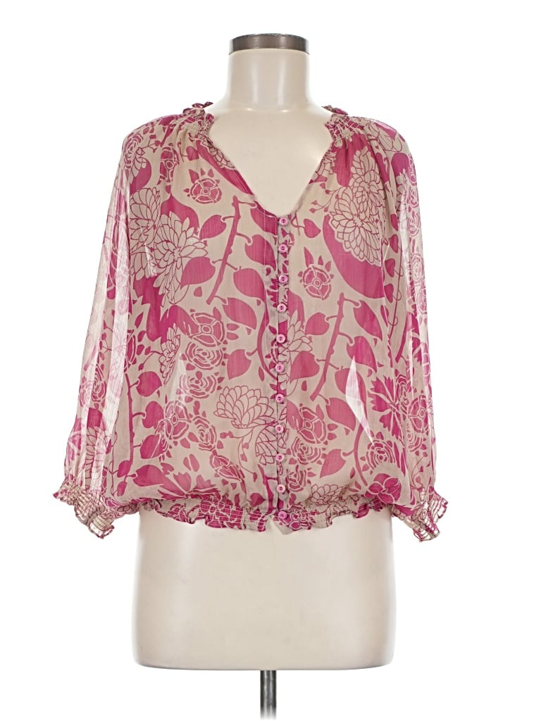 Pre-owned Vertigo Paris 3/4 Sleeve Blouse In Pink