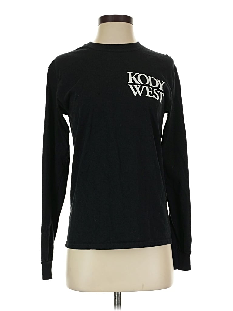 Pre-owned Gildan Long Sleeve T-shirt In Black