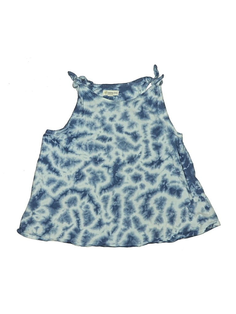 Pre-owned Tucker + Tate Kids' Tank Top Blue Marled Pattern Crew Neck Tops