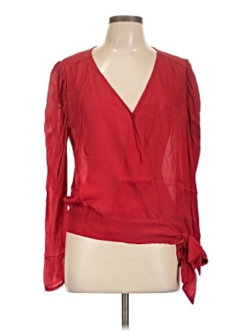 Parker Long Sleeve Silk Top (view 1)