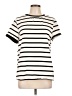 Unbranded Stripes Ivory Short Sleeve Turtleneck Size L (estimated) - photo 1