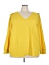 Ann Taylor LOFT 100% Polyester Yellow 3/4 Sleeve Blouse Size 24 - photo 1