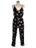 Forever 21 Floral Black Jumpsuit Size L - photo 2