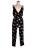 Forever 21 Floral Black Jumpsuit Size L - photo 1