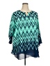 Justify 100% Polyester Teal 3/4 Sleeve T-Shirt Size 2X - photo 1