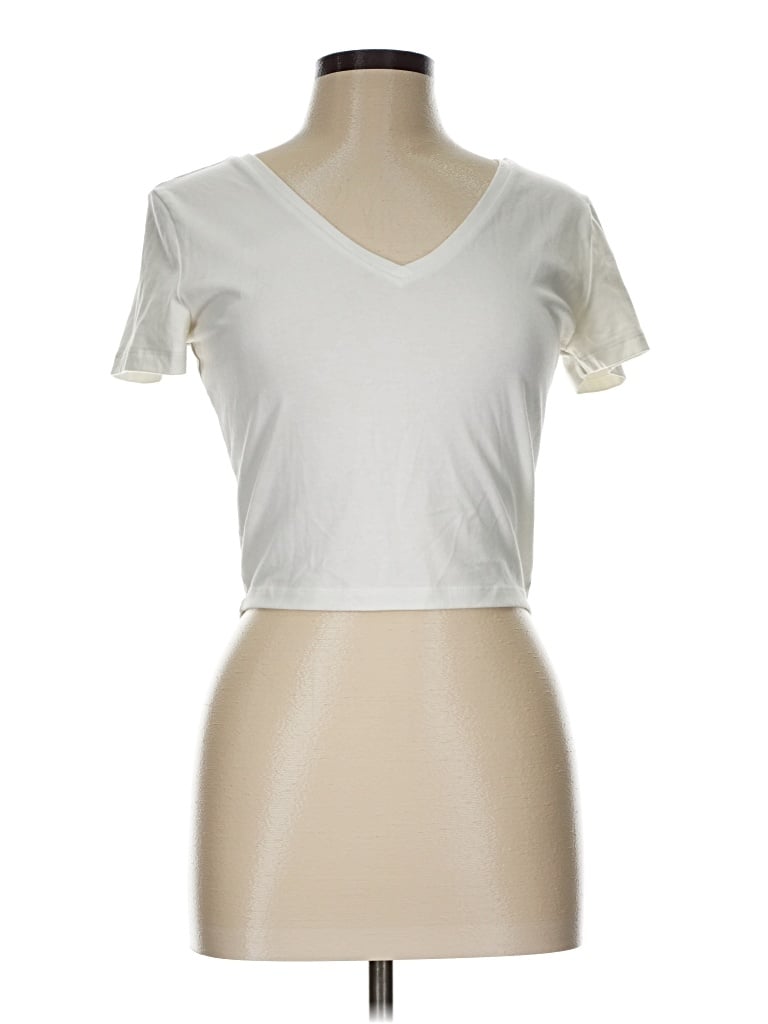Pre-owned Wild Fable Short Sleeve T-shirt In Ivory
