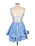Unbranded 100% Polyester Stars Blue Cocktail Dress Size 2 - photo 2