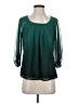 Sara Michelle 100% Polyester Green 3/4 Sleeve Blouse Size S - photo 1