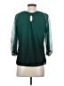 Sara Michelle 100% Polyester Green 3/4 Sleeve Blouse Size S - photo 2