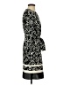 H&M 100% Polyester Print Black Casual Dress Size 4 - photo 4