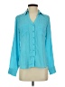 Express 100% Polyester Teal Long Sleeve Blouse Size XS - photo 1