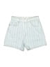 Zara Stripes Blue Denim Shorts Size 2 - photo 1
