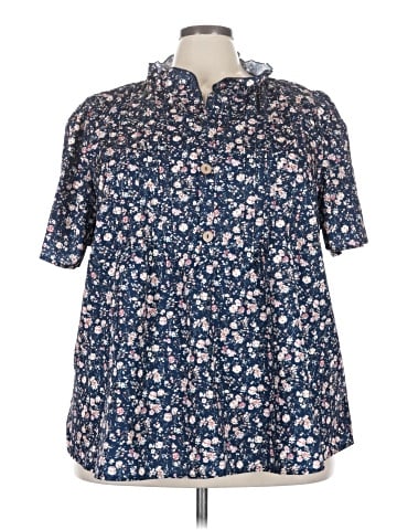 Curves Short Sleeve Blouse (view 1)