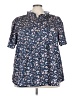 Curves Floral Blue Short Sleeve Blouse Size 6XL - photo 1