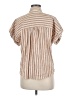 Downeast Stripes Tan Short Sleeve Button-Down Shirt Size M - photo 2