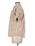 Downeast Stripes Tan Short Sleeve Button-Down Shirt Size M - photo 5