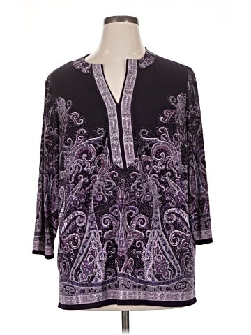 Roz & Ali 3/4 Sleeve Blouse (view 1)