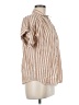 Downeast Stripes Tan Short Sleeve Button-Down Shirt Size M - photo 4