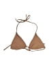 MATTE Collection Solid Tan Swimsuit Top Size L - photo 1