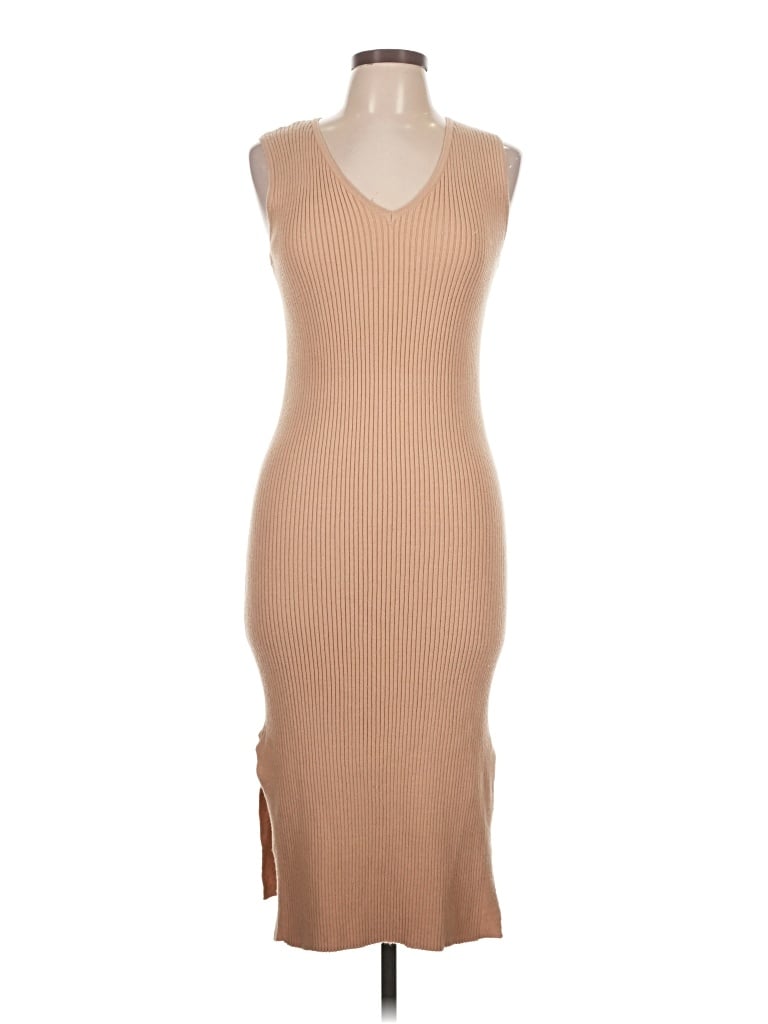 Pre-owned M Magaschoni Cocktail Dress In Tan