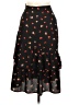 Influence 100% Polyester Floral Black Casual Skirt Size 6 - photo 2