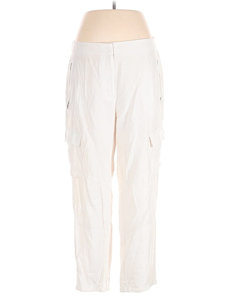 Pre-owned Dkny Cargo Pants In Ivory