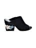 Tory Burch 100% Leather Floral Black Sandals Size 7 - photo 1