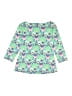 J. McLaughlin Purple Green 3/4 Sleeve Blouse Size L - photo 1
