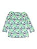 J. McLaughlin Purple Green 3/4 Sleeve Blouse Size L - photo 2