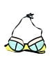 Hula Honey Color Block Yellow Swimsuit Top Size S - photo 1