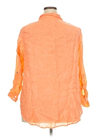 Sigrid Olsen 3/4 Sleeve Button-Down Shirt (view 2)