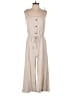 Paper Crane Solid Tan Jumpsuit Size M - photo 1